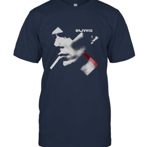 David Bowie T Shirt X Smoking Portrait Red Unisex T-Shirt