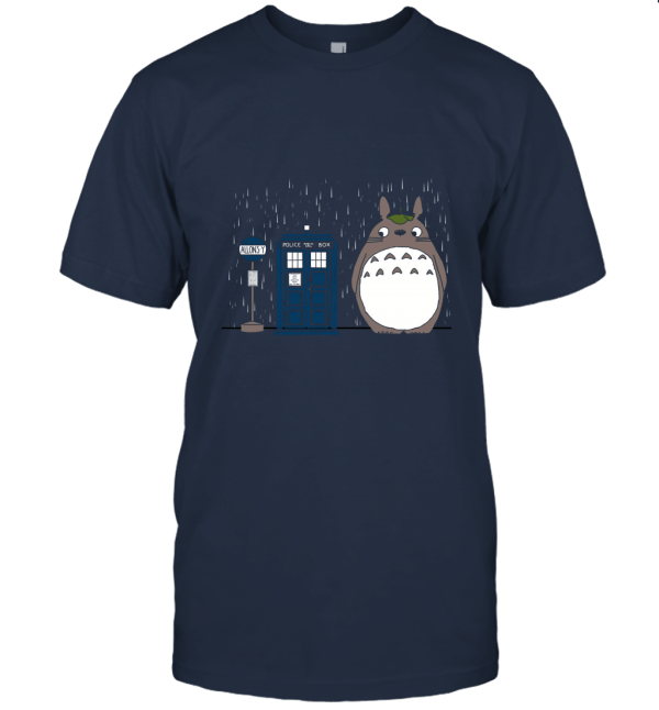 Doctor Who Telephone Box Neighbor Totoro Unisex T-Shirt