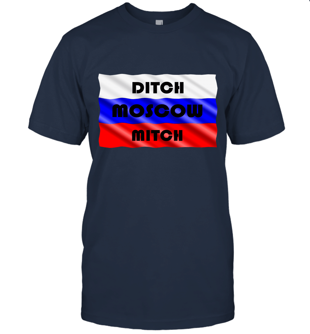 Ditch Moscow Mitch Russian Flag Vintage Unisex T-Shirt