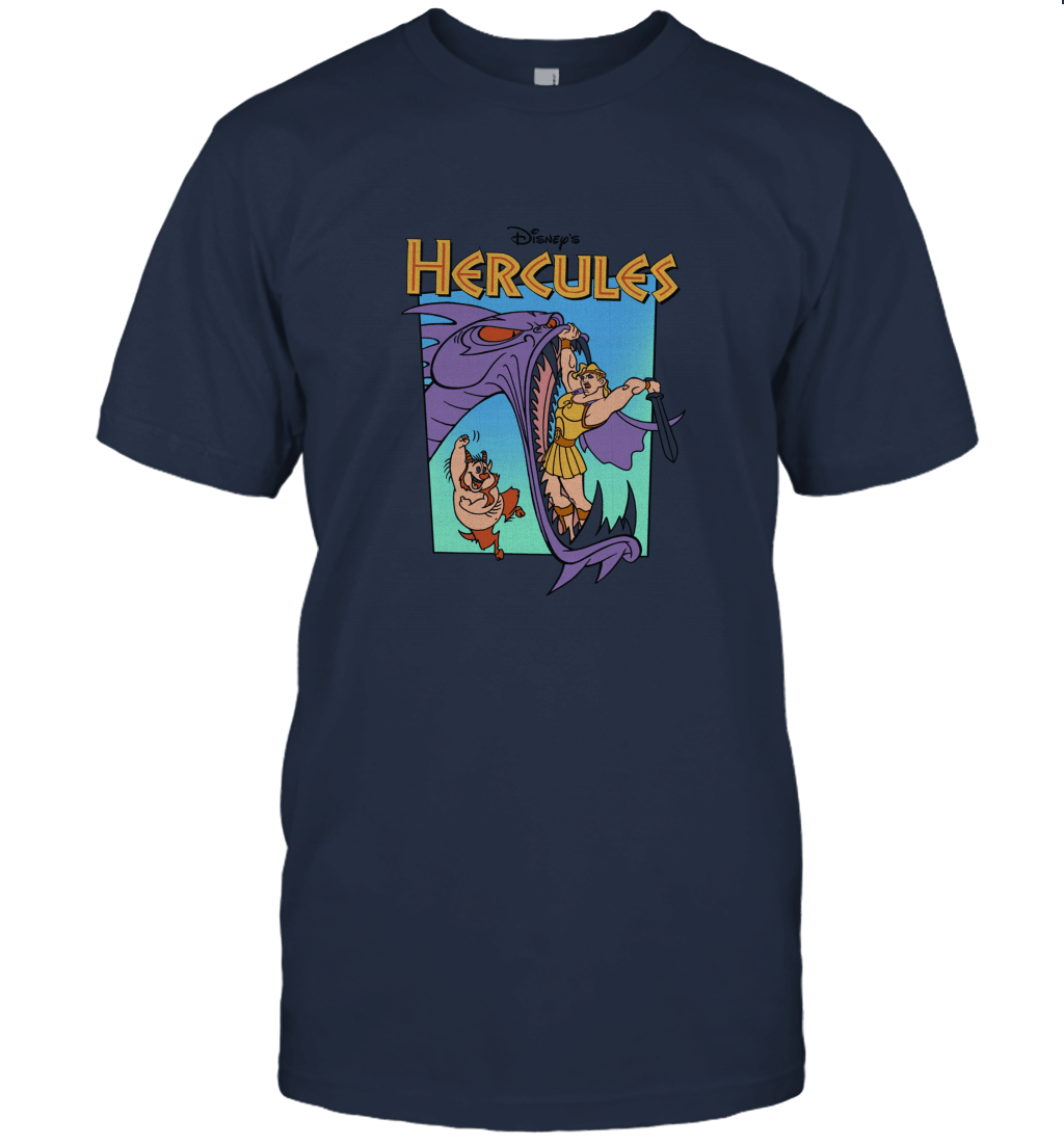 Disney Mens' Hercules Hydra Battle Retro Unisex T-Shirt