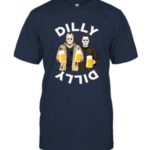 Dilly Dilly Halloween Myers and Jason Drinking Beer Unisex T-Shirt