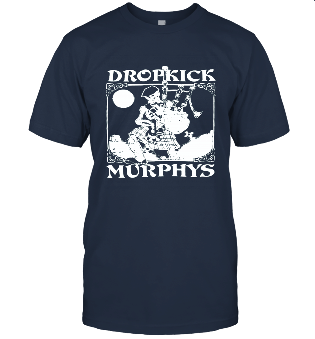 Dropkick Murphys Mens Vintage Skeleton Piper Unisex T-Shirt