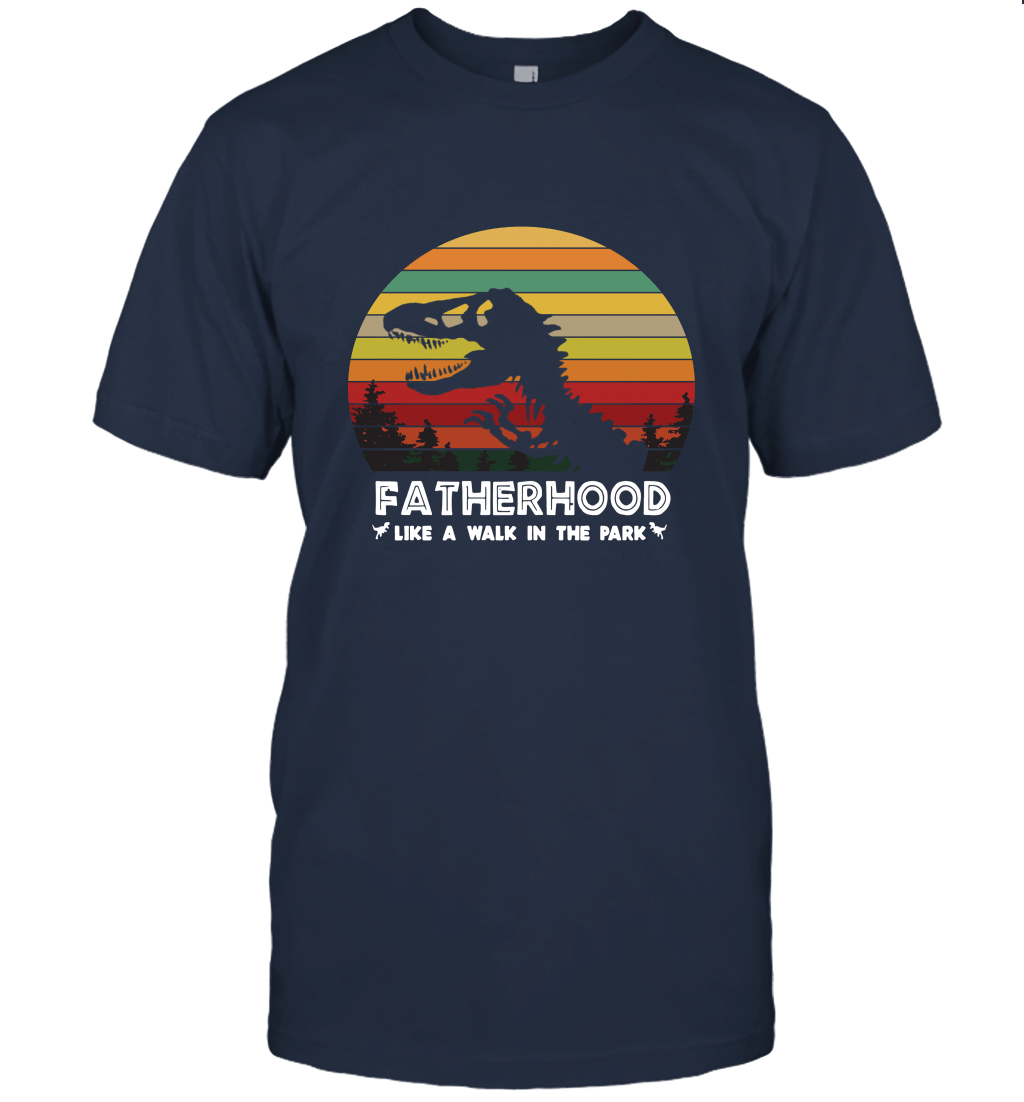 Fatherhood Like A Walk In The Park Father Sunset Unisex T-Shirt