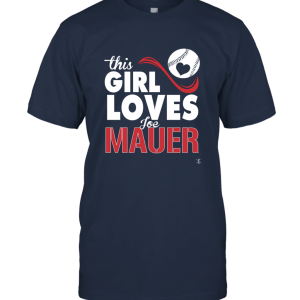 FanPrint Official Sports Apparel Men's Premium Cotton T Shirt Joe Mauer This Girl Loves Unisex T-Shirt