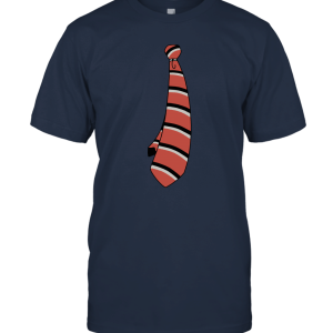 Fake Tie Faux Necktie Striped Red Tie Unisex T-Shirt