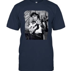 Elvis Men's T Shirt Presley Playing Guitar The King Unisex T-Shirt