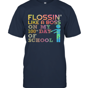 Flossing On My 100th Days Of School Unisex T-Shirt