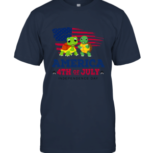 Funny Flag Two Turtle 4th of July for Independence Day T shirt Unisex T-Shirt