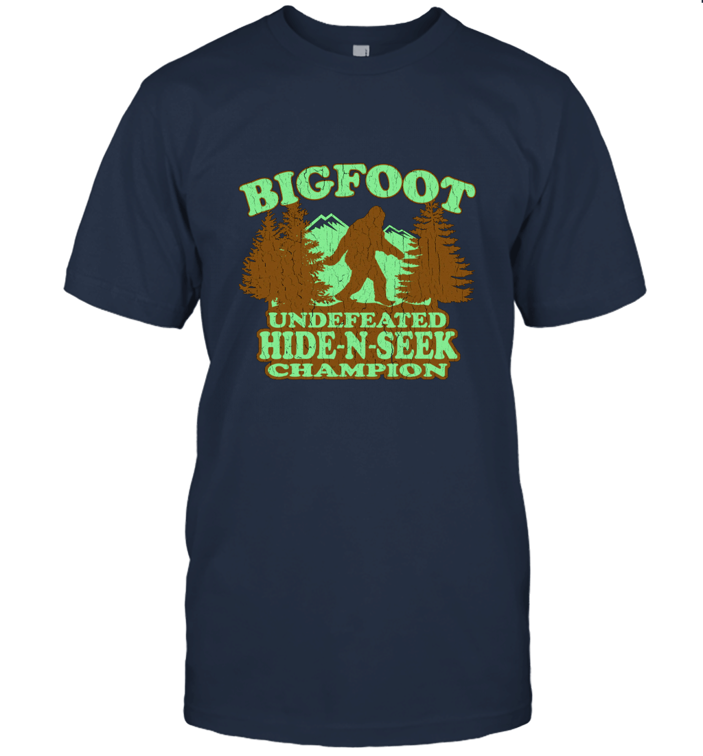 Funny Bigfoot Hide Champion Unisex T-Shirt