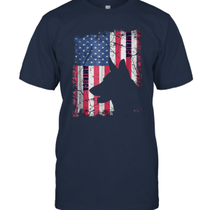German Shepherd American Flag USA Patriotic Dog Unisex T-Shirt