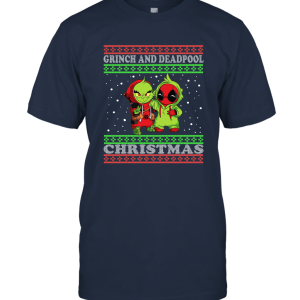 Grinch And DeathPool Christmas Cool Xmas Unisex T-Shirt
