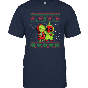 Grinch And DeathPool Ugly Christmas Unisex T-Shirt