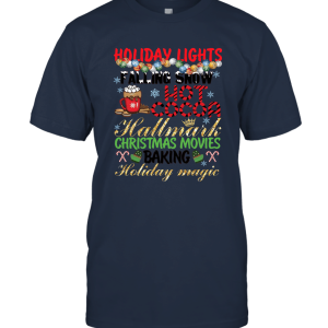 Holiday Lights Falling Snow Hallmark Christmas Movies Hoodie Unisex T-Shirt