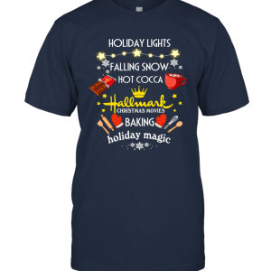 Holiday Lights Falling Snow Hallmark Christmas Movie Funny Unisex T-Shirt