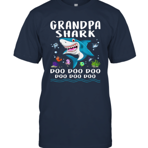 Grandpa Shark Doo Doo Shirt Matching Family Shark Shirt Unisex T-Shirt