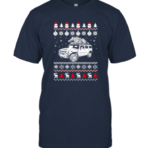 Hummer H2 Brings Christmas Home Ugly Sweater Unisex T-Shirt