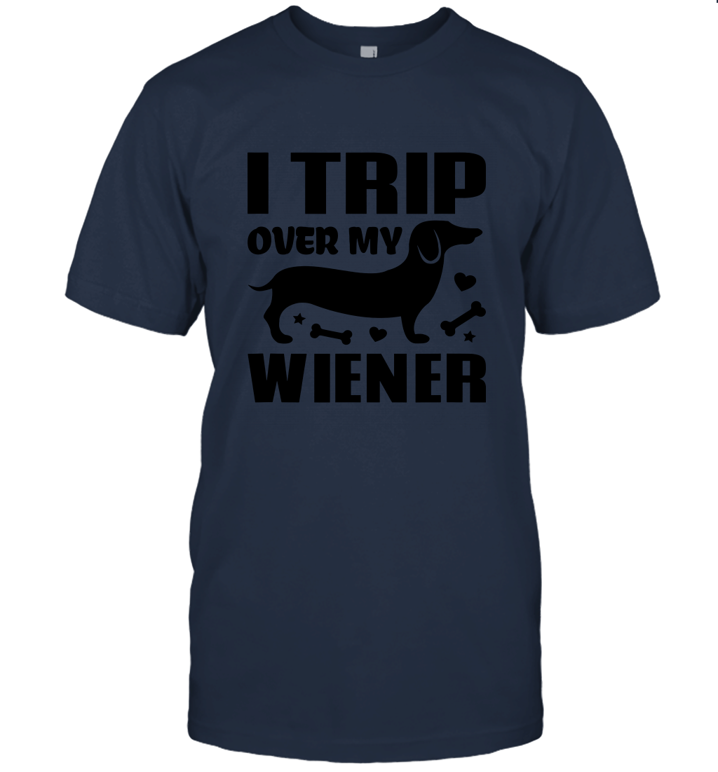 I Trip Over My Wiener Best friend Dog Lover Dachshund Unisex T-Shirt