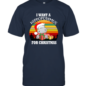 I Want A Hippopotamus For Christmas Sunset T Shirt Unisex T-Shirt