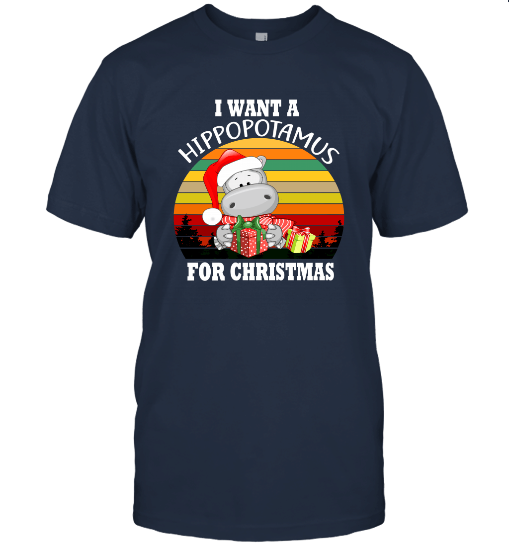 I Want A Hippopotamus For Christmas Sunset T Shirt Unisex T-Shirt