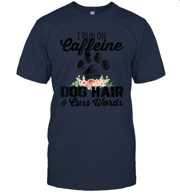 I run on caffein and dog Unisex T-Shirt