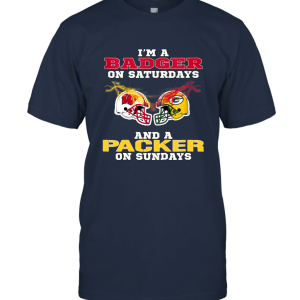 Im a Wisconsin Badger And A Green Bay Packer on Sunday Unisex T-Shirt