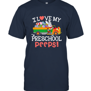 I Love My Preschool Peeps Bunnies Easter Teacher Unisex T-Shirt
