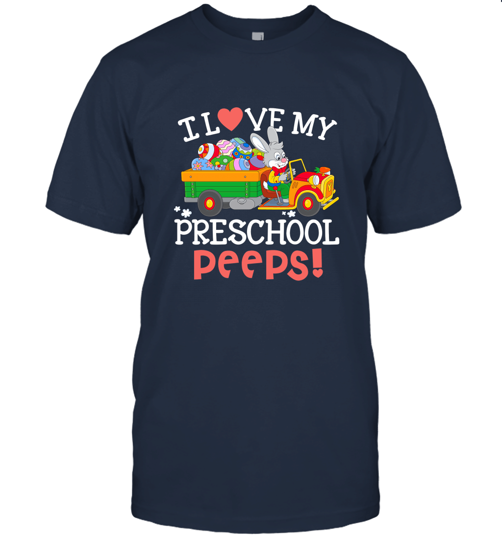 I Love My Preschool Peeps Bunnies Easter Teacher Unisex T-Shirt