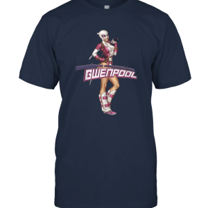 Men Marvel Gwenpool Classic Pinup Stance Logo Graphic T Shirt Unisex T-Shirt