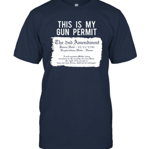 MEANGEAR  THIS IS MY GUN PERMIT  Mens Cotton T Shirt Unisex T-Shirt