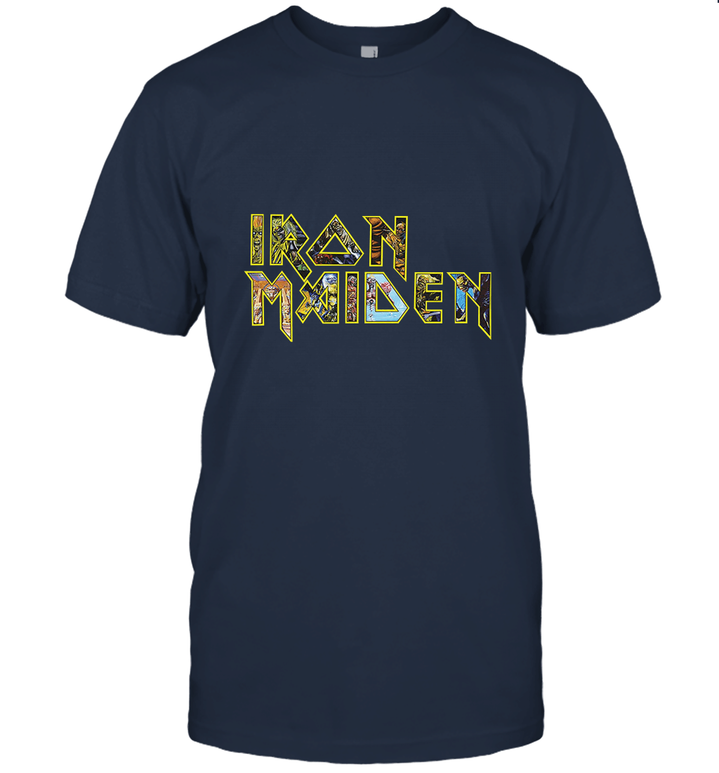 Iron Maiden T Shirt Eddie Band Logo Album Montage Unisex T-Shirt