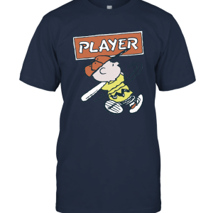 Junk Food Peanuts Charlie Brown Player Blue T Shirt Tee Unisex T-Shirt