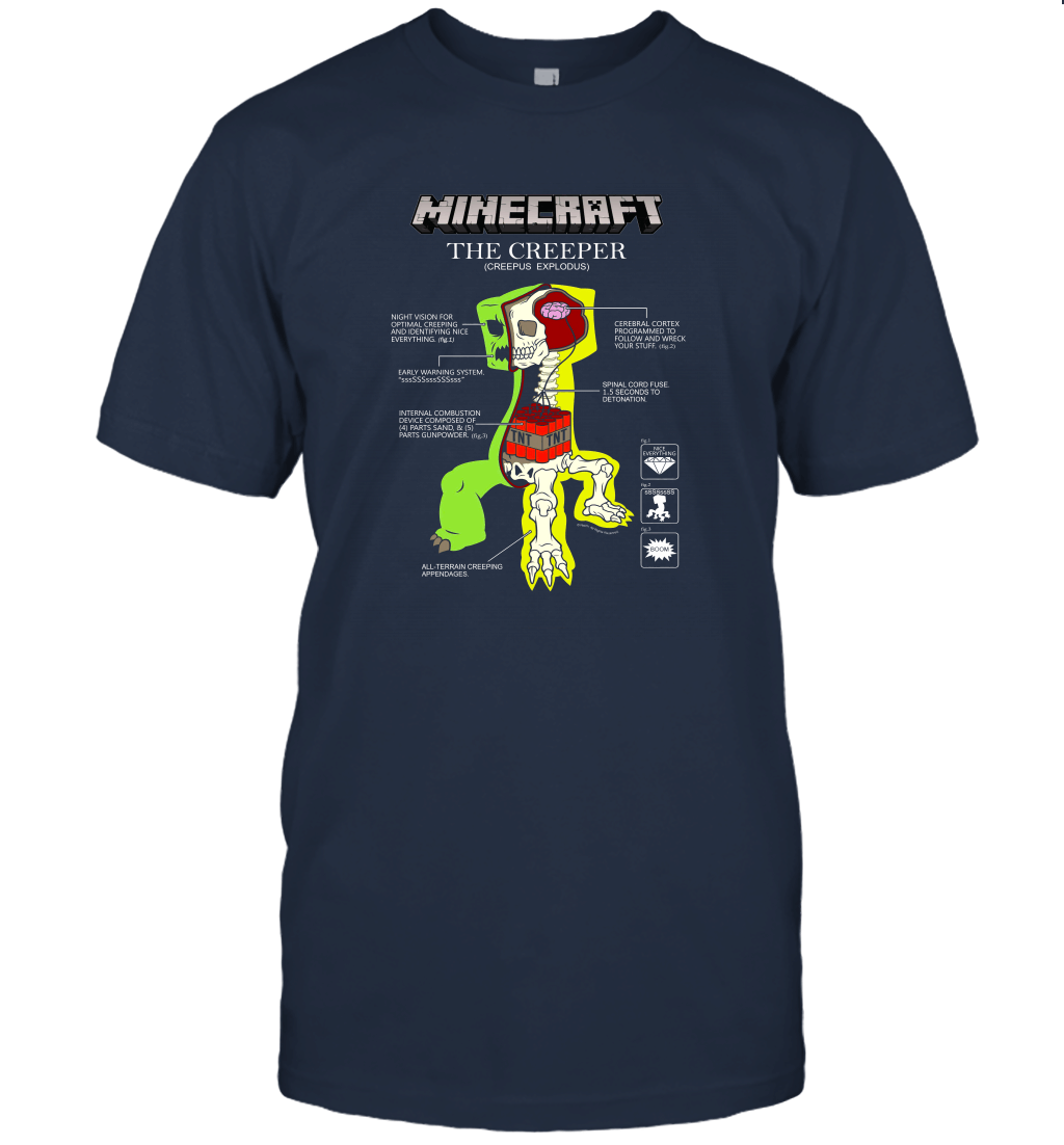 JINX Minecraft Creeper Anatomy Unisex T-Shirt