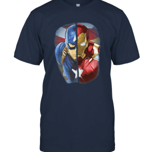 Marvel Comics Captain America Civil War Iron Man Two Face Graphic T Shirt Unisex T-Shirt