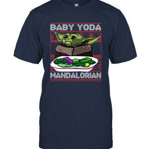 Mandalorian Baby Yoda Yelling Cat Baby Yoda At Dinner Table Christmas Unisex T-Shirt