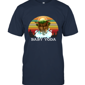 Mandalorian Baby Yoda Christmas Merry Xmas Retro Unisex T-Shirt