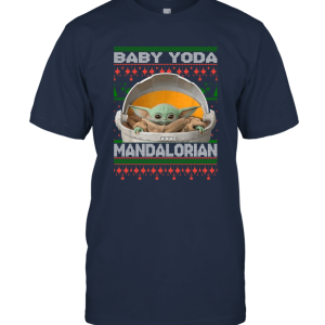 Mandalorian Baby Yoda Xmas Merry Christmas Ugly Christmas Unisex T-Shirt