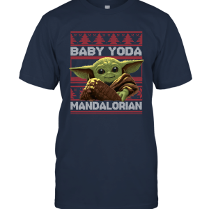 Mandalorian Baby Yoda Xmas Merry Christmas Funny Red Ugly Christmas Unisex T-Shirt