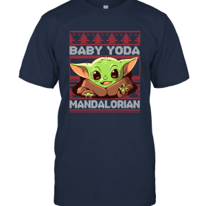 Kawaii Mandalorian Baby Yoda Xmas Merry Christmas Funny Unisex T-Shirt