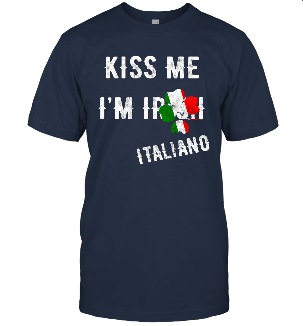 Kiss Me I'm Italian St Patrick's Day Irish Italia Unisex T-Shirt