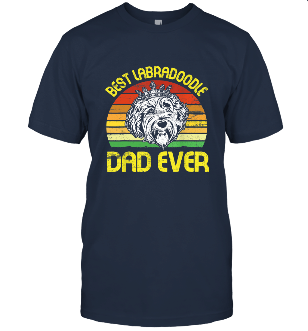 King Dog Best Labradoodle Dad Ever Vintage Father Shirt Unisex T-Shirt