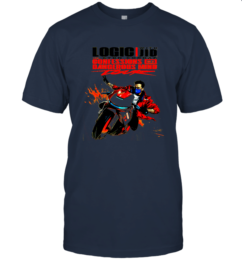 LogicThe Confessions of a Dangerous Mind t shirt tour 2019 with J.I.D font Unisex T-Shirt