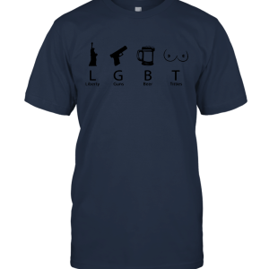 LGBT  Liberty Guns Beer Unisex T-Shirt