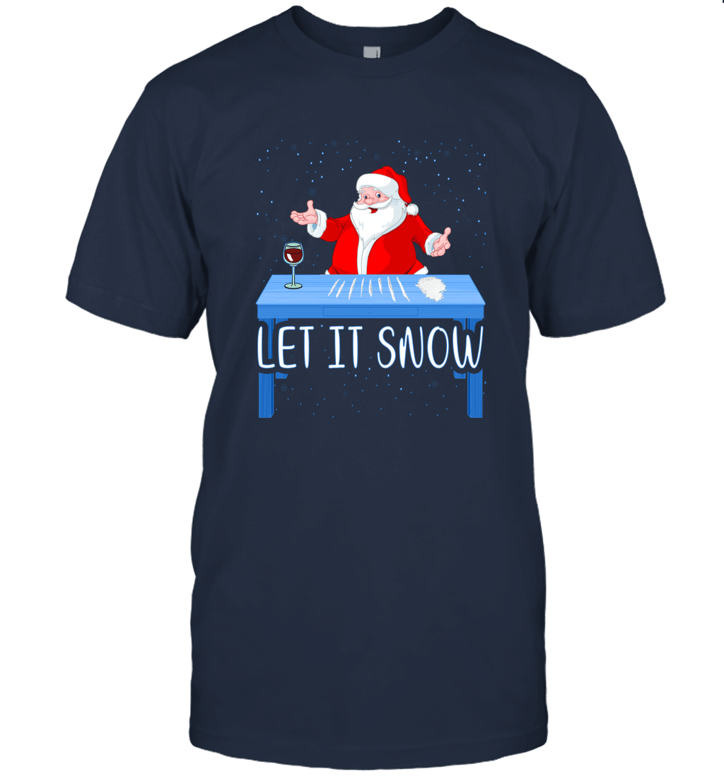 Let It Snow Santa Cocaine shirt Gift Cocaine Santa T Shirt Unisex T-Shirt