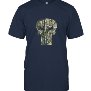 Marvel Comics Punisher Logo Mossy Oak Camo Licensed Graphic Unisex T-Shirt