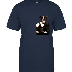Men Pitbull In Pocket Puppy T Shirt Unisex T-Shirt