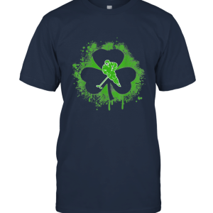 Men Vintage Shamrock Hockey St Patrick's Day Shirt Gift Unisex T-Shirt
