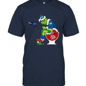 Michigan Wolverines The Grinch Santa Toilet Unisex T-Shirt