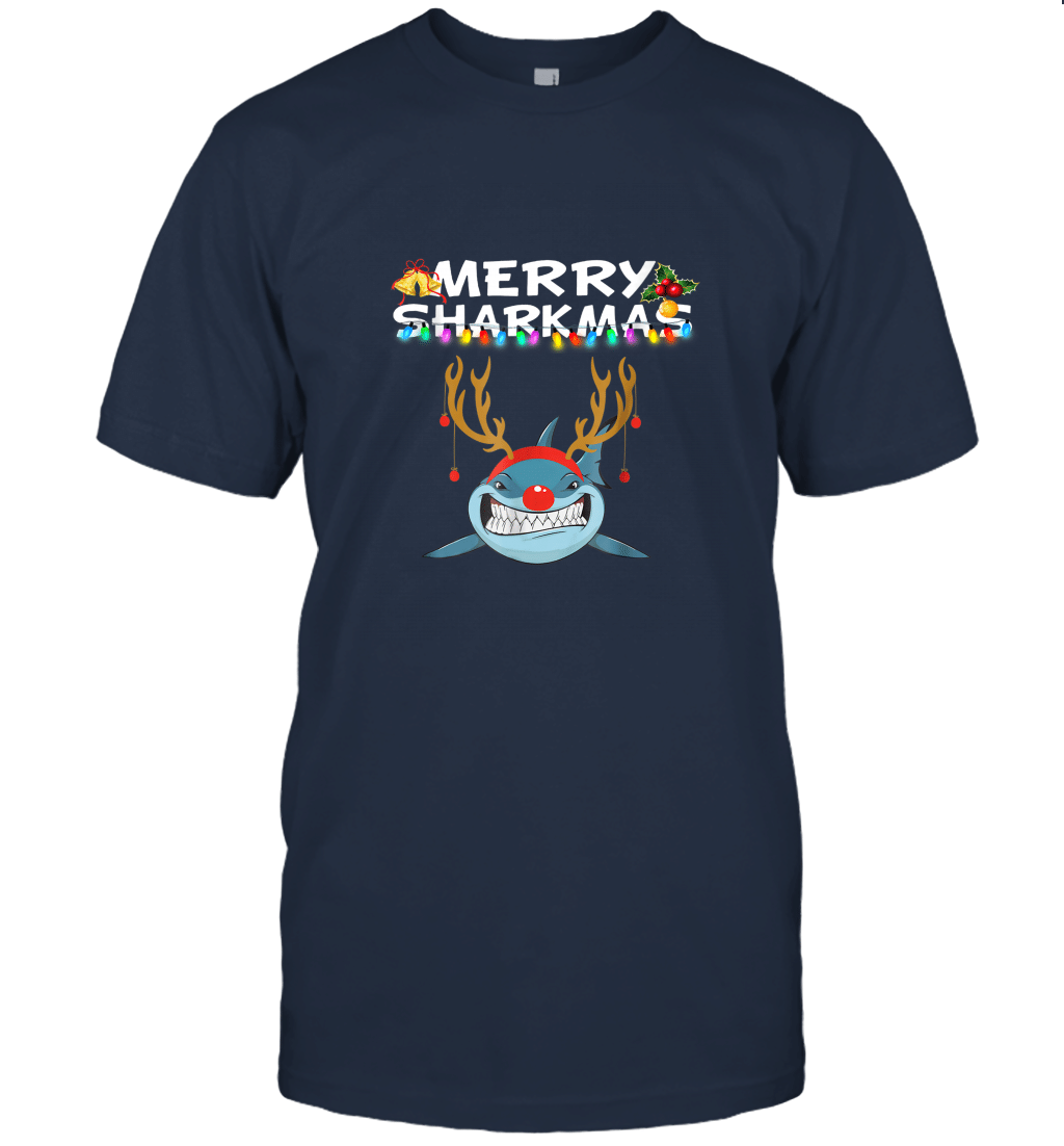 Merry Sharkmas Christmas Lights T shirt Unisex T-Shirt