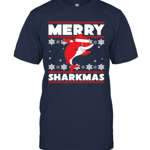 Merry Sharkmas T shirt Shark Lover Xmas Gift Unisex T-Shirt
