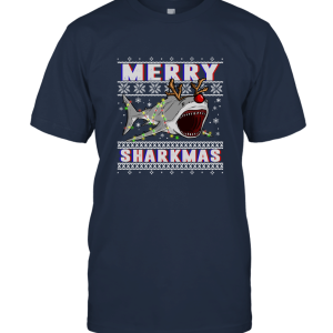 Merry Sharkmas Funny Christmas T shirt Unisex T-Shirt